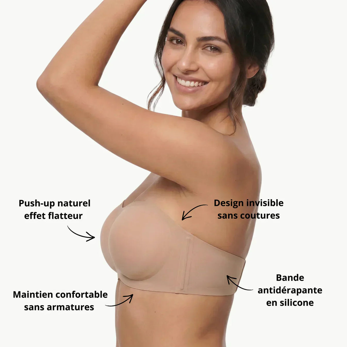 Soutien-gorge invisible sans bretelles